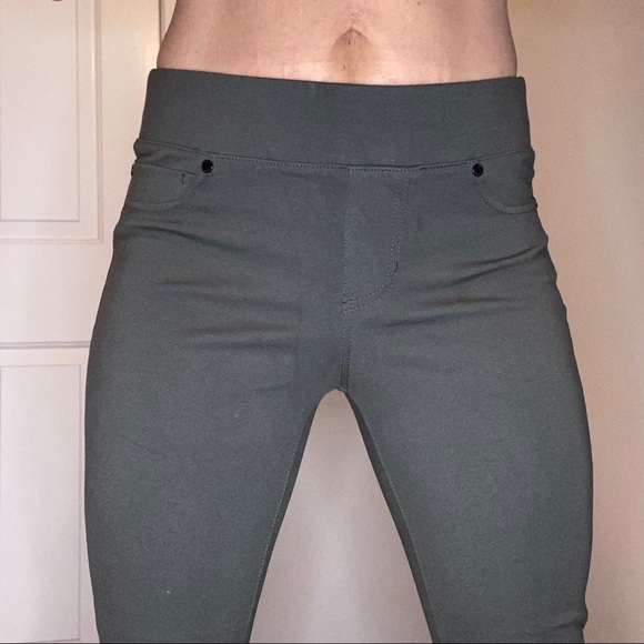 Liverpool Olive Green Leggings Size 4/27 - Picture 4 of 11